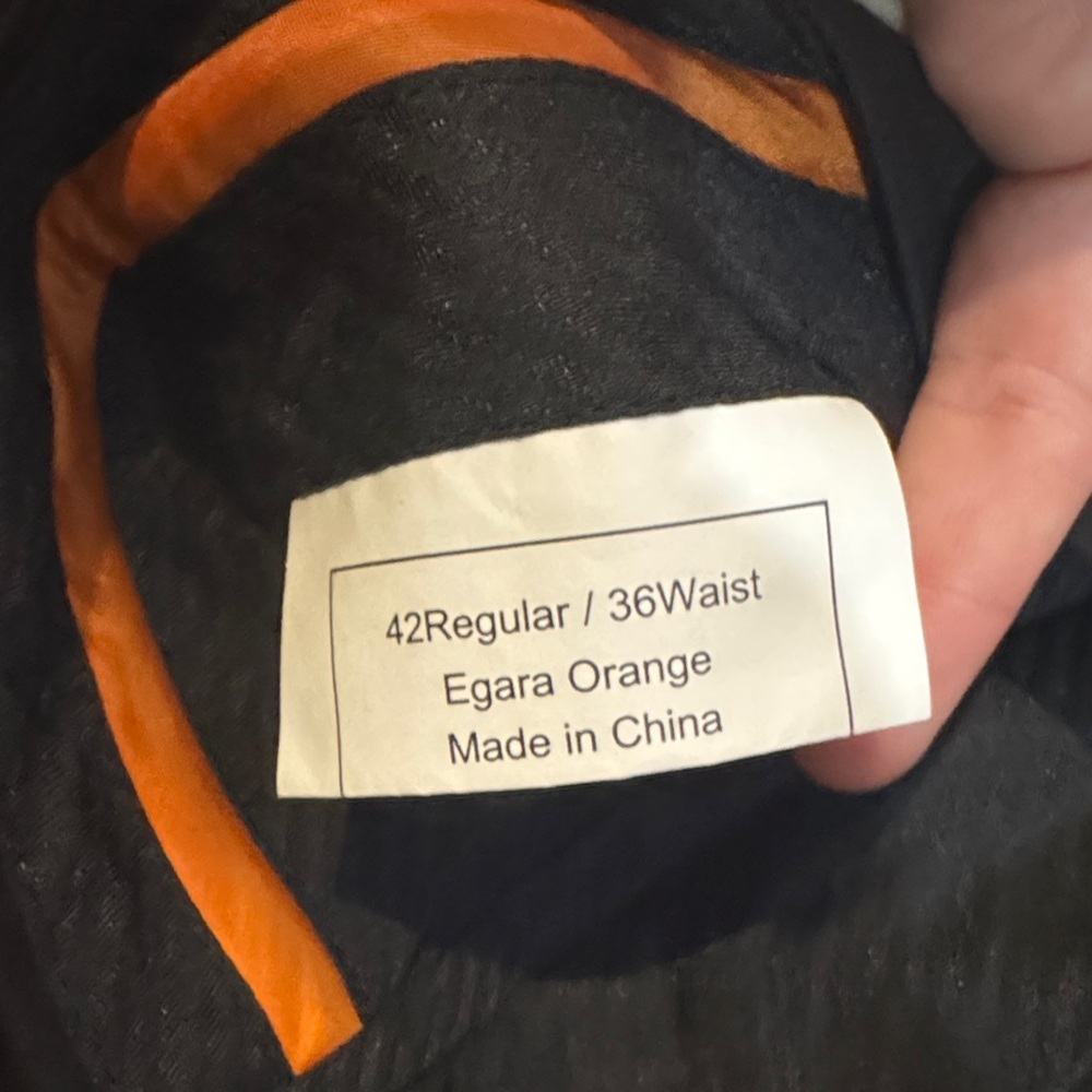 Egara Classic Black Men's Dress Pants / H102 - Picture 3 of 3